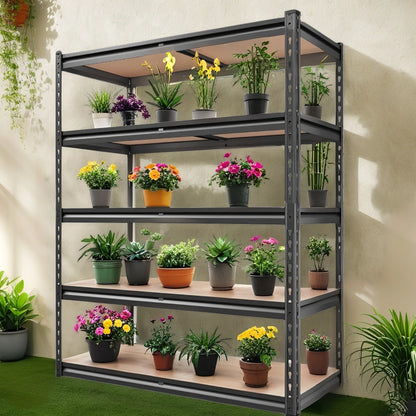Heavy-duty eprolo 72-inch garage shelving with 60-inch height, 2000 lbs capacity, sturdy steel storage shelves for garage organization.
