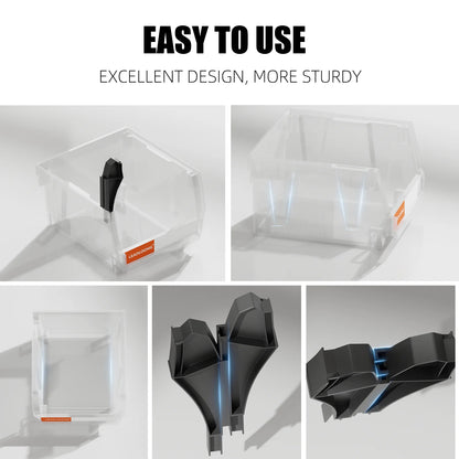 Transparent Parts Bin 6/24pcs 13.5x10.5x7.6cm/5x4*3inch Classified Storage Box