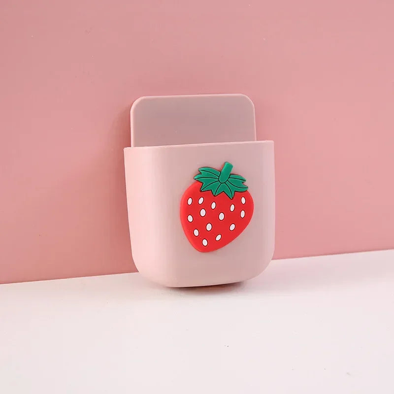 Cute Storage Rack Desk Organizer Pen Holder Self Adhesive Stationery Holder