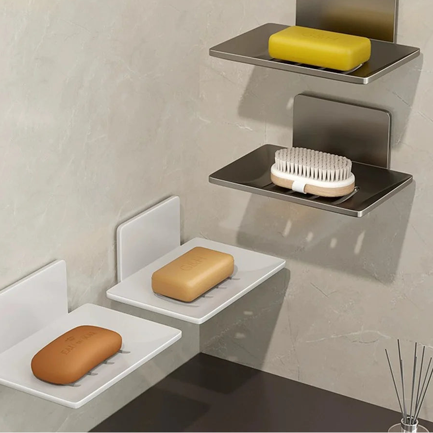 Stenoc No Drilling Bathroom Shower Aluminum Alloy Soap Holder Bathroom
