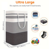 eprolo 75L large laundry bag with handles, durable dirty clothes hamper for organizing laundry in a spacious, sturdy design