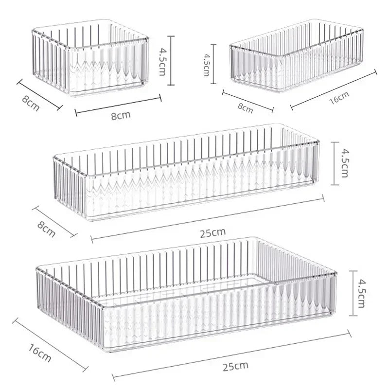 7PCS/Set Desk Drawer Organizers Set Plastic Bathroom Storage