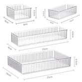 Eprolo 7-piece plastic desk drawer organizer set with bathroom storage compartments, ideal for tidy organization.