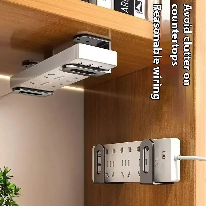 Wall-Mounted Router Set-Top Box Organizer with Adjustable Devices Storage