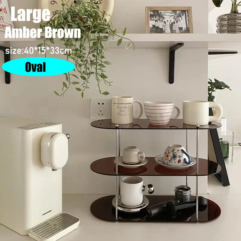 Ins Style Acrylic Storage Rack Desktop Organiz Decorative Shelf
