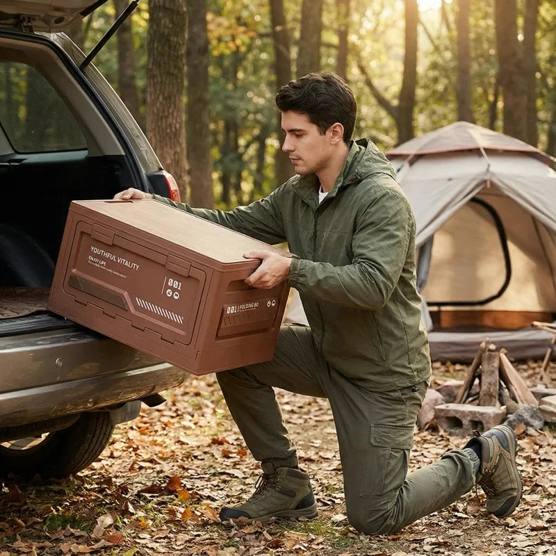 Outdoor Storage Box Camping Folding Box Camping Organizer Car Trunk