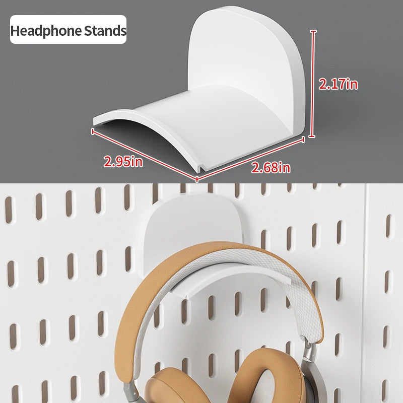 Home & Office Desktop Pegboard: Height-Adjustable Standing Storage Rack