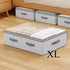Heavy-duty large storage bag made of non-woven fabric, multi-layer clothing organizer by eprolo with sturdy handles.