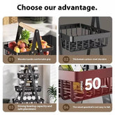 Eprolo 2-3 tier countertop fruit basket with iron art design, portable kitchen organizer for fresh fruit storage