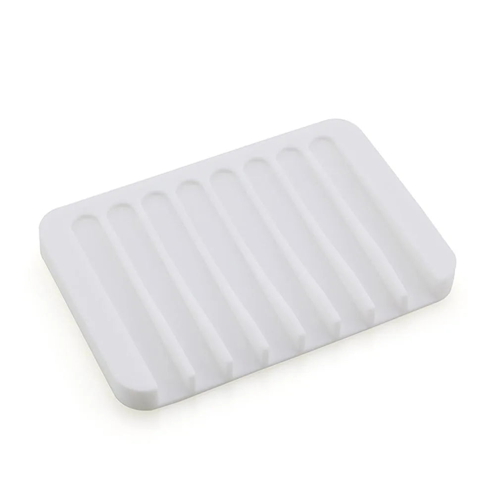 1PCS Free Punch Soap Box Silicone Draining Soap Holder