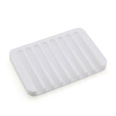 Eprolo 1PCS silicone soap holder with draining design, free punch soap box for keeping soap dry and clean