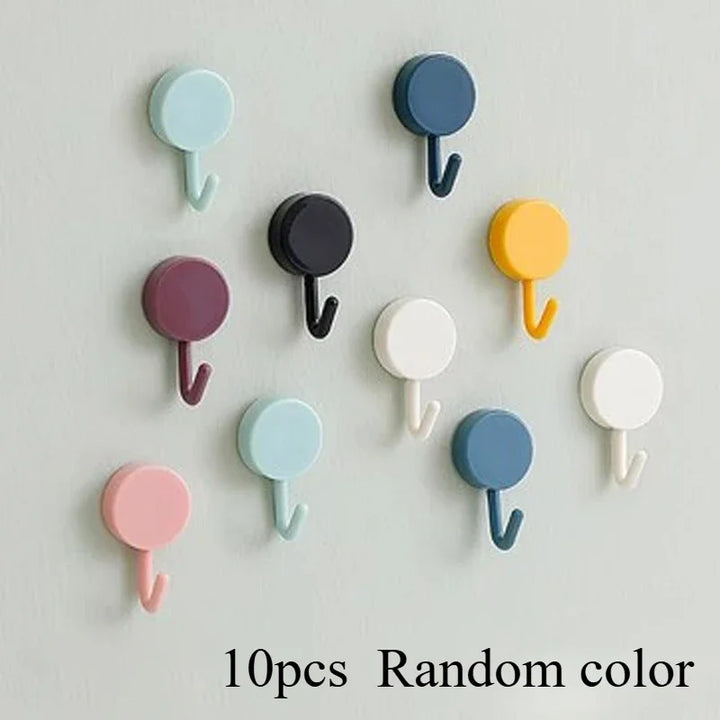 10 random dopamine-colored hooks, suitable for kitchen doors, bedrooms