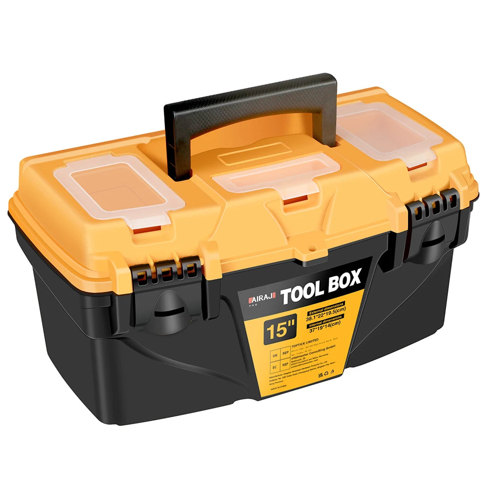 Hardware toolbox Set 12 and 15 inch plastic thick combination suitcase