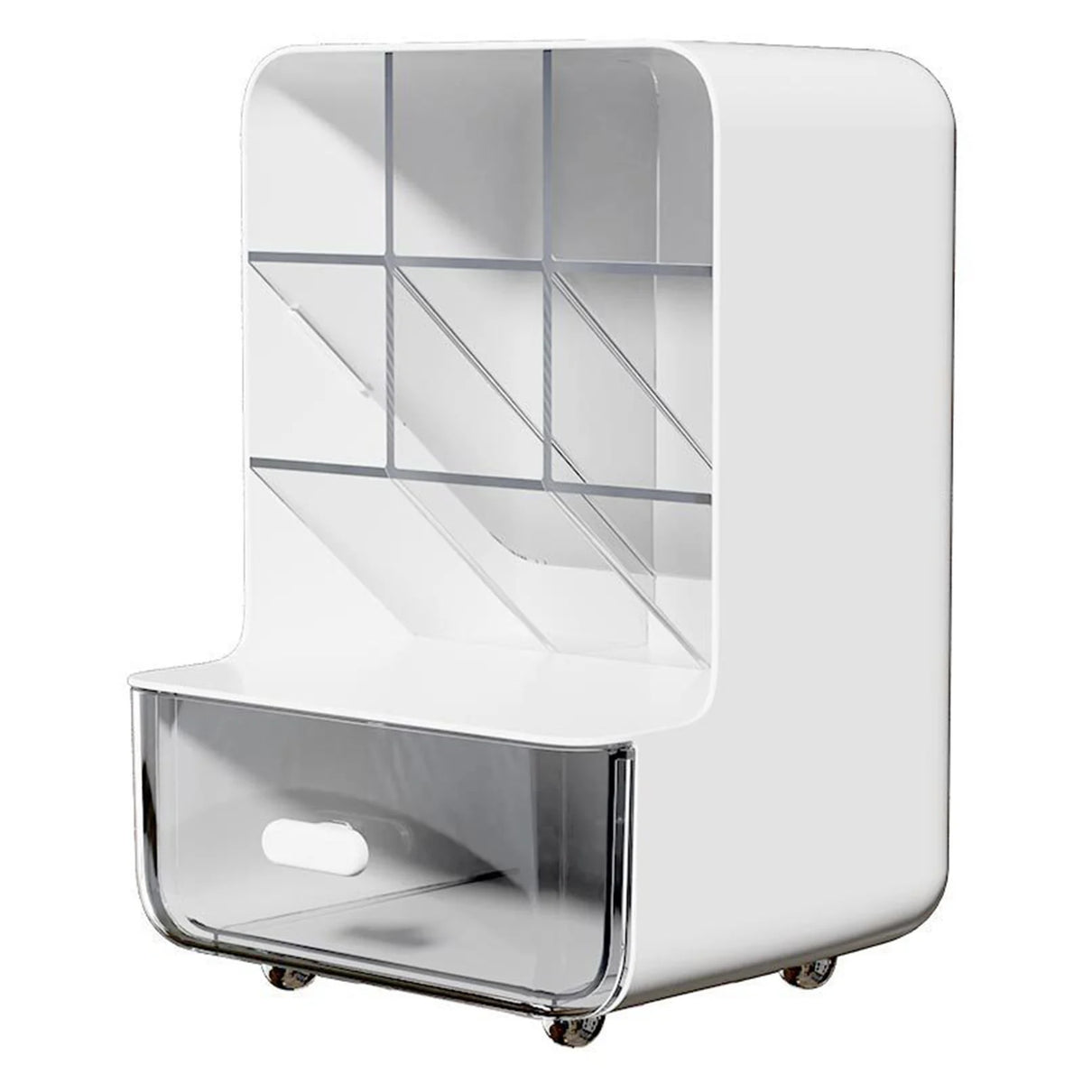 eprolo large-capacity oblique pen holder desk organizer with compartments for stationery and writing tools.