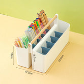 Large eprolo multifunctional storage holder for school and office, portable pen holder with multiple compartments for organization.