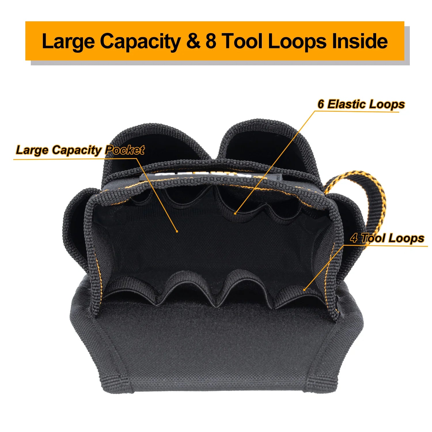 TKIGZNW Pocket Tool Pouch，6-Pouches and 9 Screwdriver Loops Construction