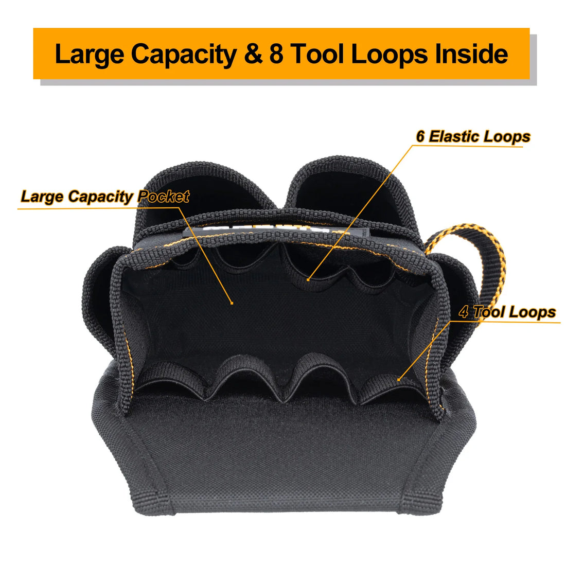 TKIGZNW Pocket Tool Pouch，6-Pouches and 9 Screwdriver Loops Construction