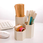 eprolo multi-functional frosted honeycomb pen holder with large capacity, ideal for organizing pens and office supplies