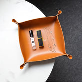 Nordic style leather storage tray by eprolo, desktop organizer with multiple compartments for home decor and organization.