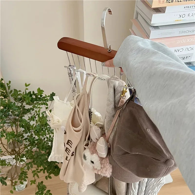 Multi-functional Sturdy Durable Women's Bra Hanger Organizer with Tie Belt for Home Wardrobe Men's And Women's Sling Beanie Stor