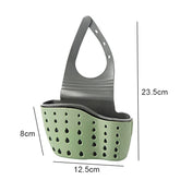 eprolo home storage drain basket for kitchen sink, adjustable soap and sponge holder with drainage slots