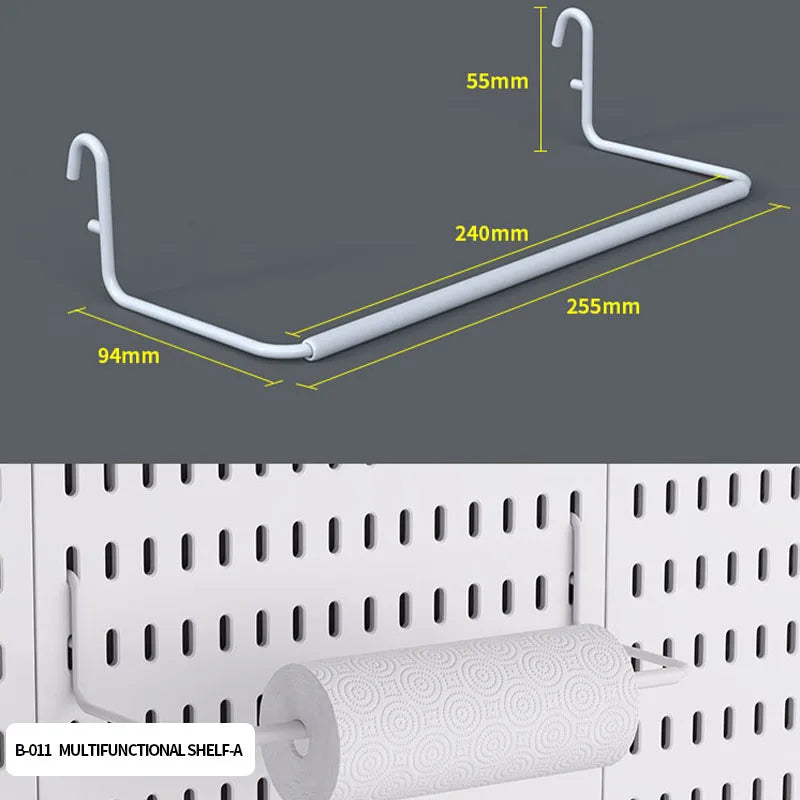 Home & Office Desktop Pegboard: Height-Adjustable Standing Storage Rack