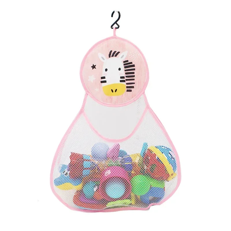 Baby Shower Toy Cute Duck Frog Net Toy Storage Bag Strong Suction Cup