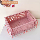 eprolo foldable storage box with handles, collapsible crate for organization, made of durable material, shown in a collapsed and expanded state
