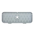 Eprolo silicone faucet absorbent pad and sink splash catcher mat placed on kitchen sink shelf, designed to catch water and debris.