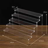 Clear acrylic cupcake display stand with 1-5 tiers, perfect for showcasing baked goods or desserts.
