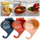 eprolo multifunctional kitchen sink drain basket with cat shape faucet filter and shelf, stainless steel design for kitchen use