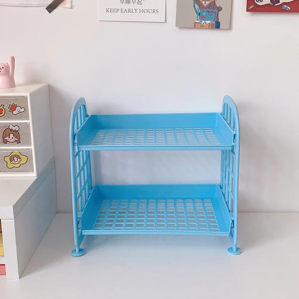 Desktop Stationery Rack Storage Holder Multi-Functional Plastic Shelf