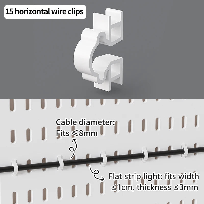Home & Office Desktop Pegboard: Height-Adjustable Standing Storage Rack