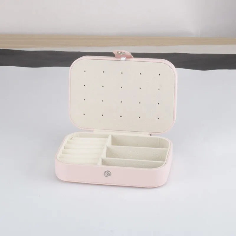 Double Storage Box Ring Earrings Organization Small Zipper Bag