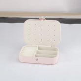 Eprolo double storage box for rings and earrings, small zipper bag with compartments for jewelry organization.