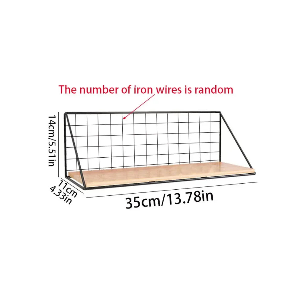 1Pcs Floating Shelves Wall Mounted Wood Storage Display Shelf