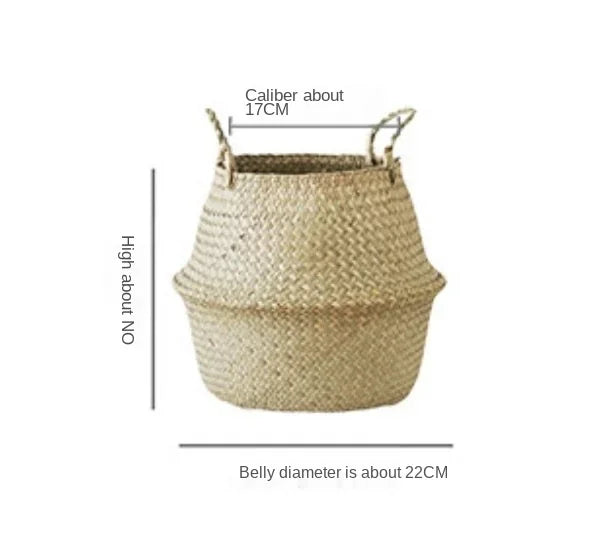 Wicker Storage Basket Flower Baskets Laundry Storage Decorative Basket