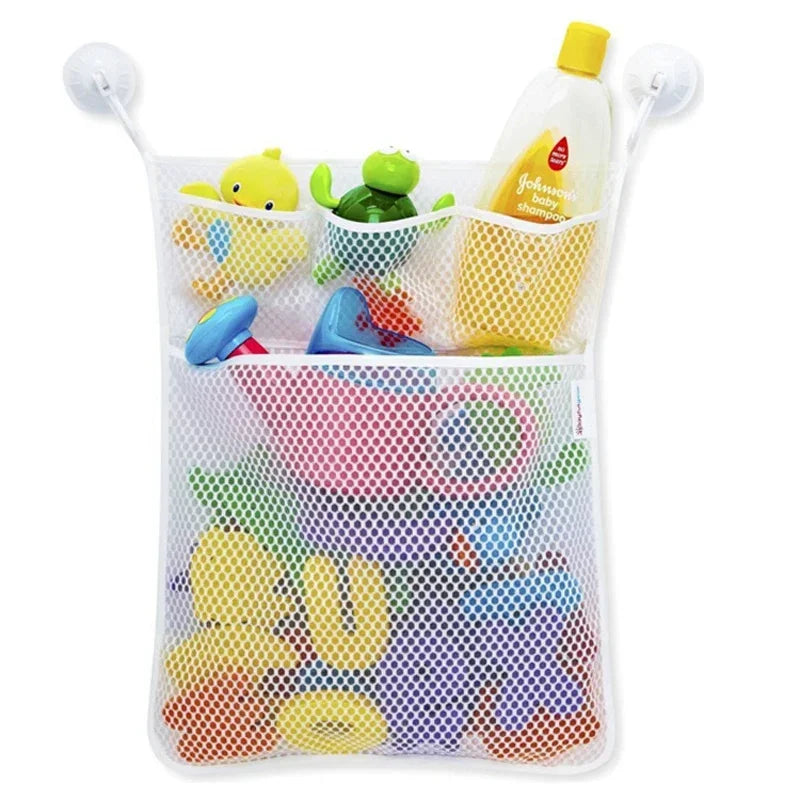 Baby Shower Toy Cute Duck Frog Net Toy Storage Bag Strong Suction Cup