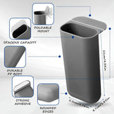 Eprolo desk pen holder and clip-on pencil storage container with adhesive backing for office organization.