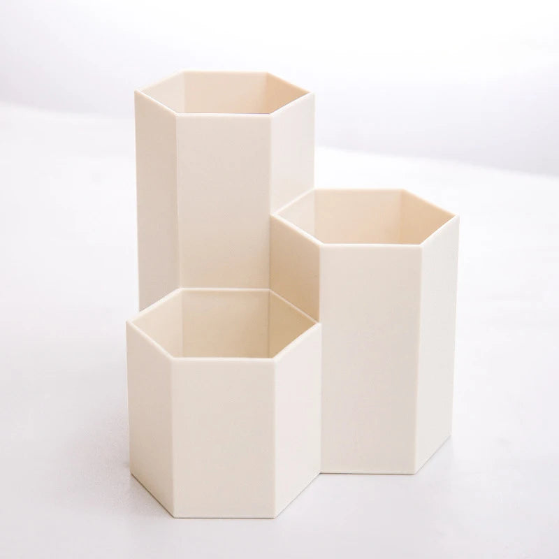 Multi-functional Pen Holder Simple Frosted Honeycomb Pen Holder Large Capacity
