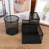 Creative metal desk stationery organizer with pen holder and file storage rack by eprolo, perfect for workspace organization.