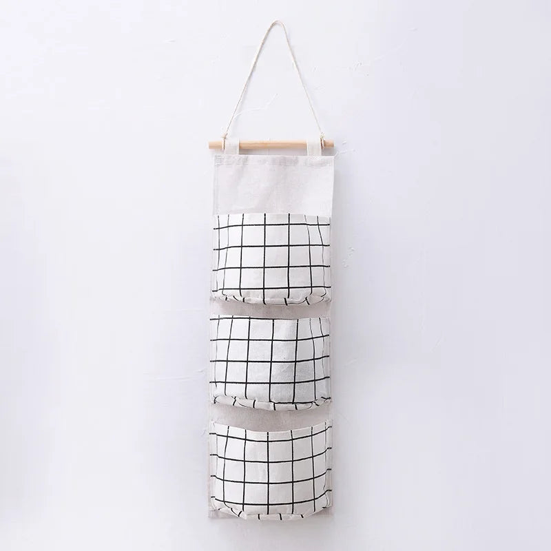 3 Pockets Hanging Organizers Waterproof Hanging Storage Bag Wall Mounted Closet Organizer Bear Flamingo Sundries Bags Home Decor