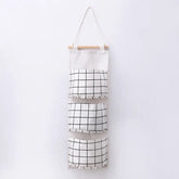Waterproof hanging storage bag with three pockets by eprolo, wall-mounted closet organizer featuring bear and flamingo designs.