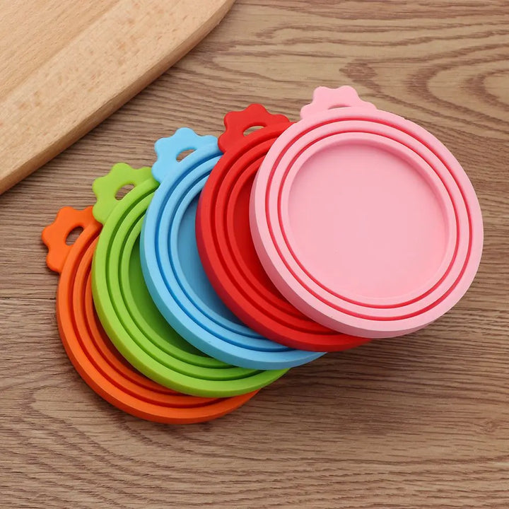 3 In 1 Silicone Canned Lid Reusable Food Tin Cover Keep Fresh Kitchen Organization