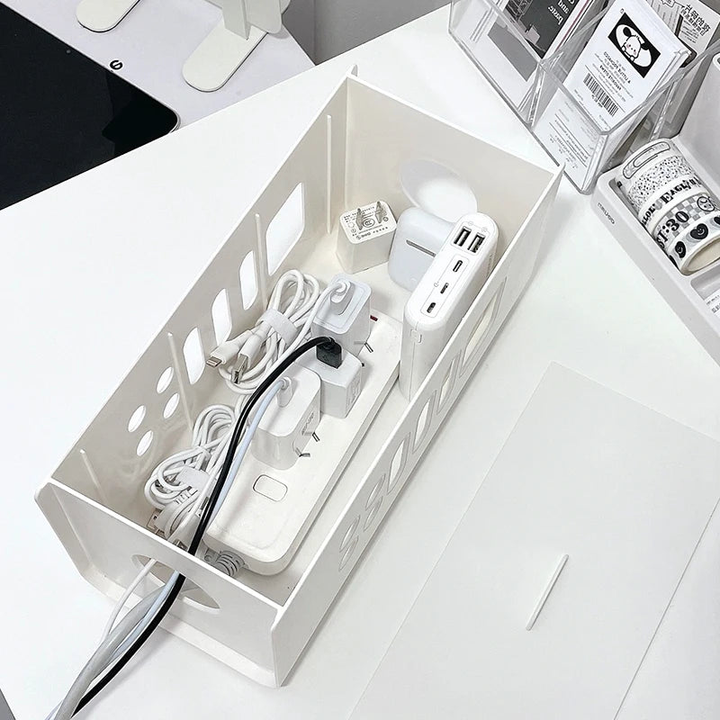 Cable Storage Box Multifunctional Power Board Wire Management Storage Bin