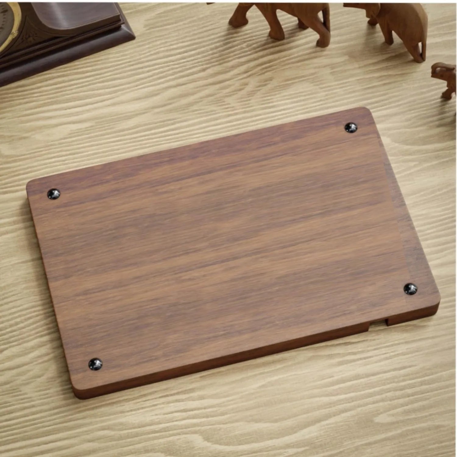 ooden Office Desktop Storage Box Solid Wood Partition Storage Box