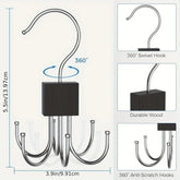 eprolo 360° rotating belt hanger hook for organizing belts, durable belt rack and hanger with rotating design for easy access