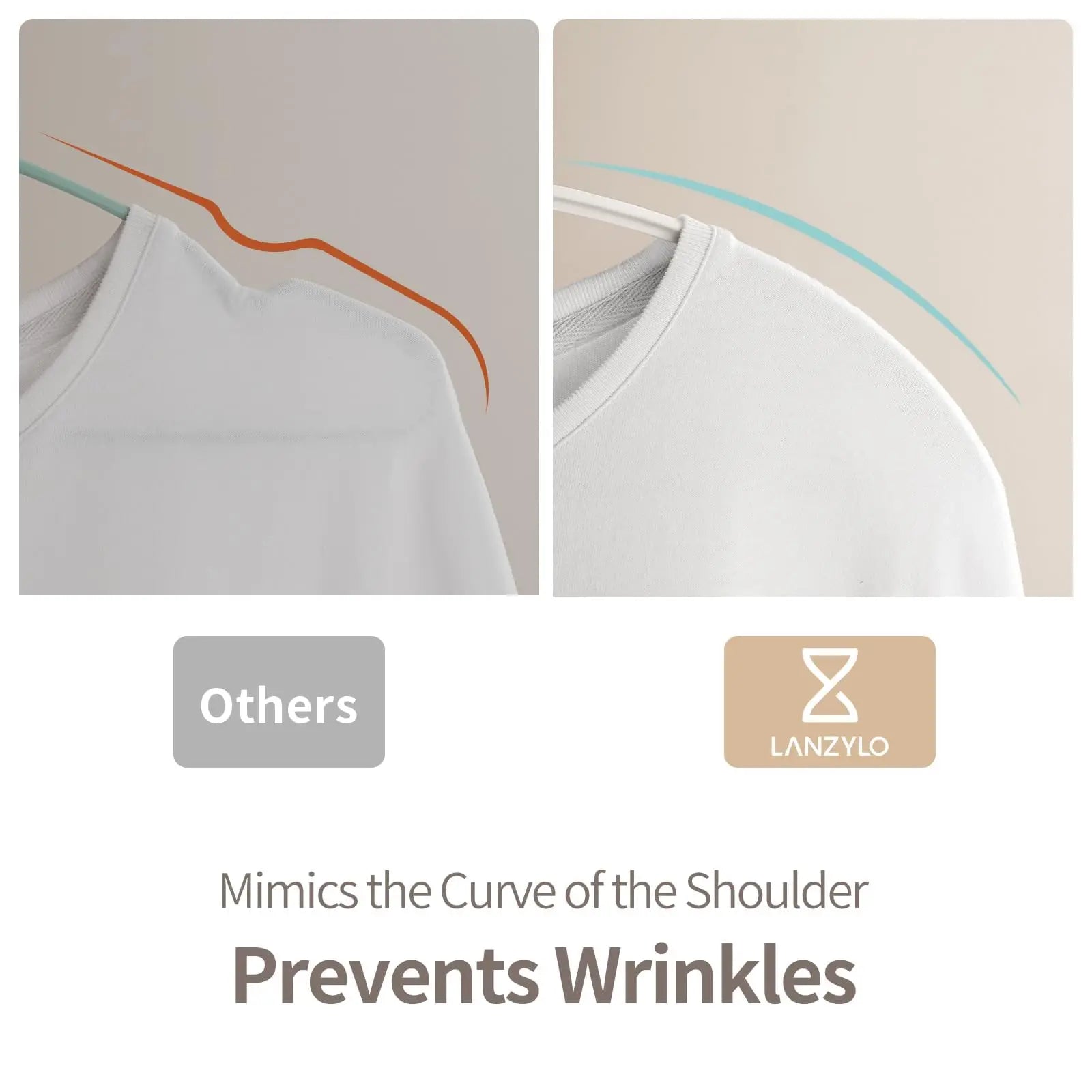 Upgraded Thickened Wide Shoulder Non-Slip Seamless Clothes Hangers