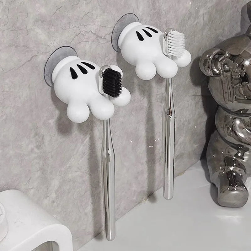 Toothbrush Holder Mickey Palm Cute Bathroom Towel Suction Cup Multi-Function