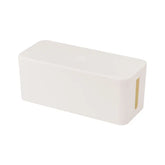 eprolo wooden cable storage box with dustproof cover for organizing power cords and home charger sockets.